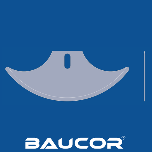 Industrial curved cutter blade