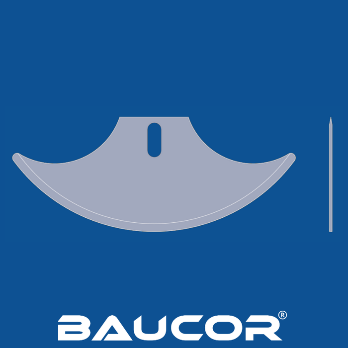 Industrial curved cutter blade
